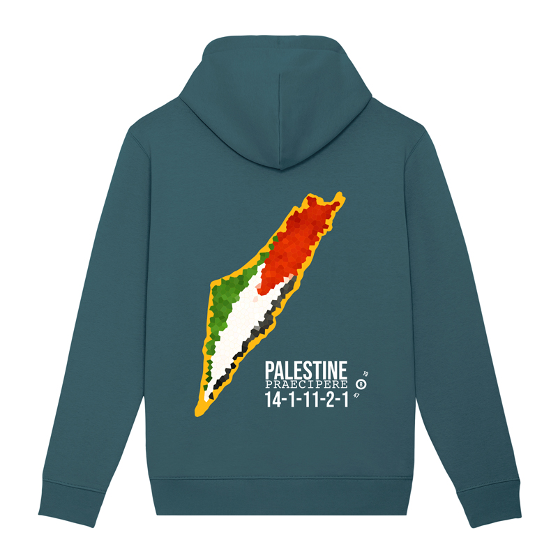 Palestine Mozaic Map Hoodie